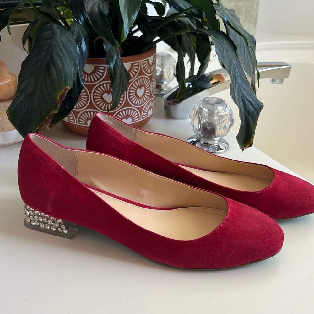 Betsy Johnson Red Suede heel